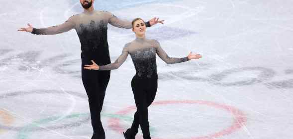 Ashley Cain-Gribble and Timothy LeDuc of Team United States skate during the Pair Skating Free Skating on day fifteen of the Beijing 2022 Winter Olympic Games