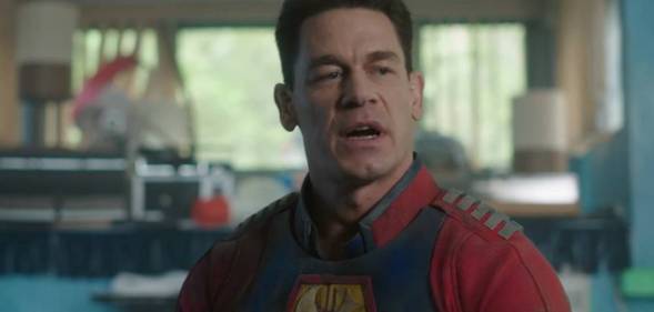 John Cena stars in the lead role of Peacemaker which is expected to premiere in the UK soon.