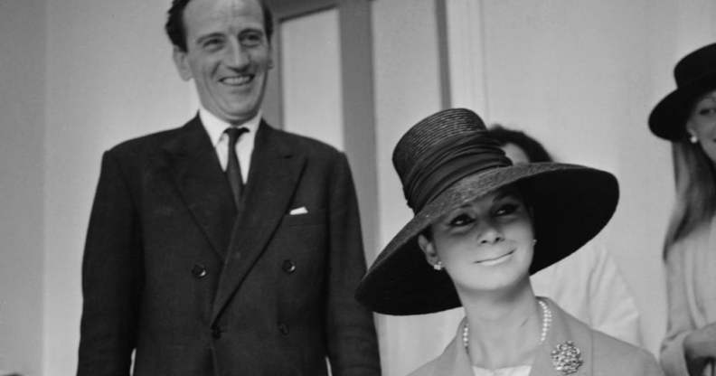 English fashion model and former Merchant Navy sailor April Ashley pictured signing the marriage register with her husband Arthur Corbett (1919-1993) on the day of their wedding in Gibraltar on 11th September 1963.