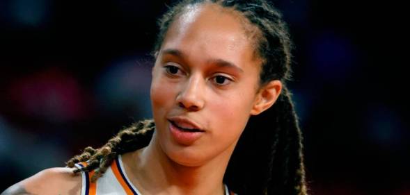 WNBA icon Brittney Griner during Phoenix Mercury v Las Vegas Aces in 2021