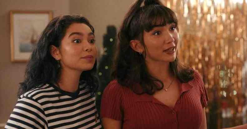 Rowan Blanchard and Auli’i Cravalho in Hulu's Crush