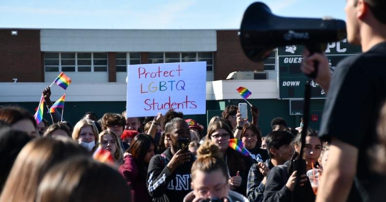 protest against Florida's Don't Say Gay bill