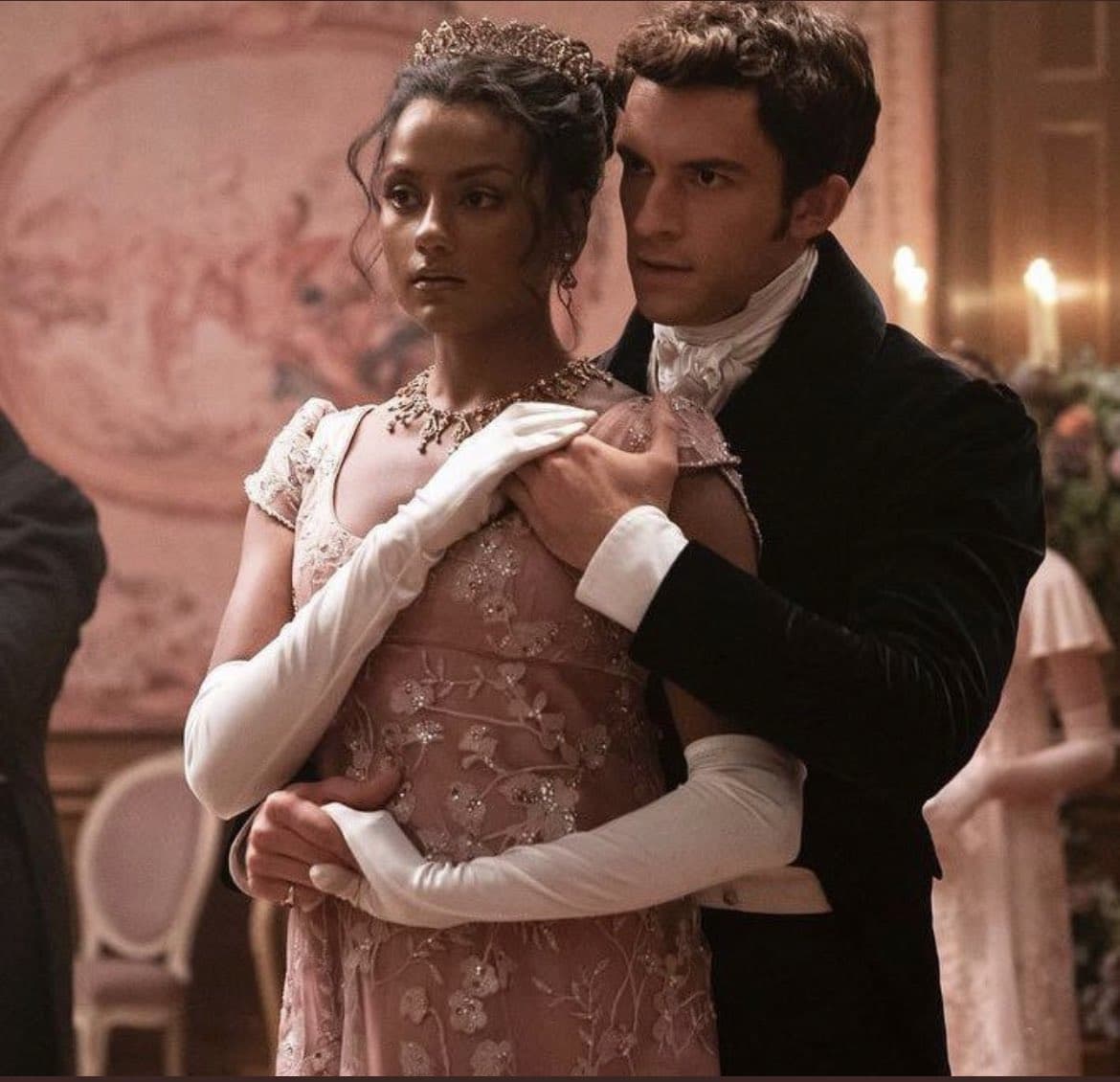 Jonathan Bailey and Simone Ashley as Anthony Bridgerton and Kate Sharma in Bridgerton