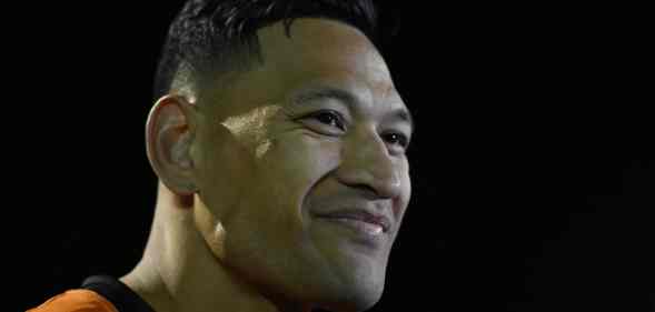 Israel Folau smiles during a match