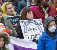 Protest for against bills targeting LGBT+ kids