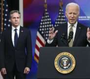 President Joe Biden with Secretary of State Antony Blinken