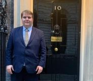 Conservative MP Jamie Wallis pictured outside 10 Downing Street