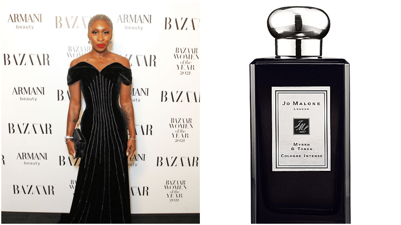 Cynthia Erivo wears a perfume from Jo Malone London.