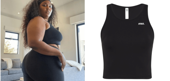 Lizzo has been repping activewear brand Stax. on her social media posts.