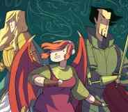 three characters frmo ND Stevenson's graphic novel Nimona