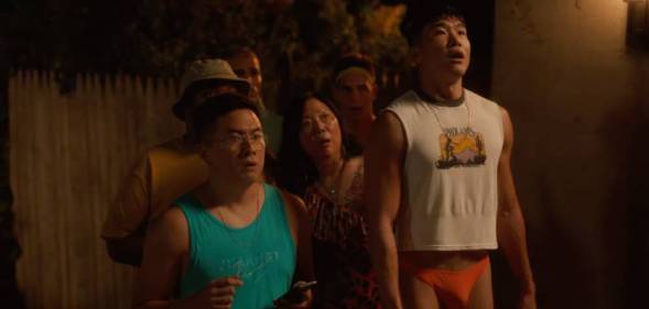 Joel Kim Booster and Bowen Yang in Fire Island