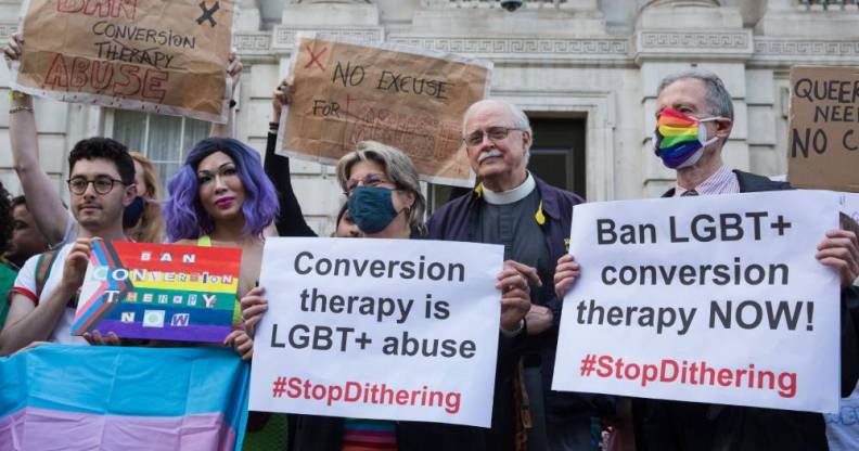 Campaigners against LGBT+ conversion therapy