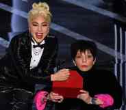 Lady Gaga appears alongside Liza Minnelli at the Oscars