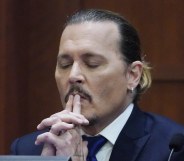 Johnny Depp testifies in the courtroom