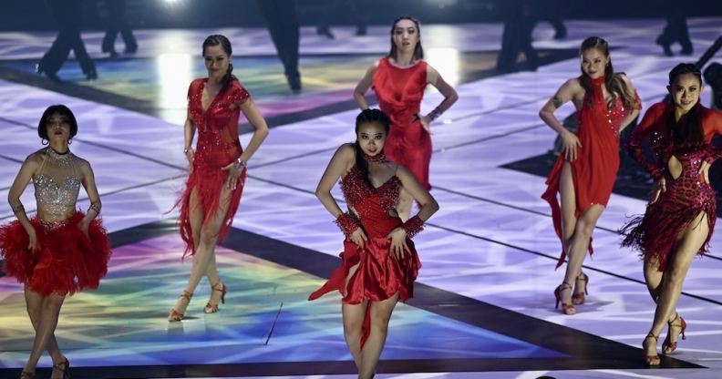 Dancers perform during the opening ceremony of the Asia Pride Games in Taipei, Taiwan