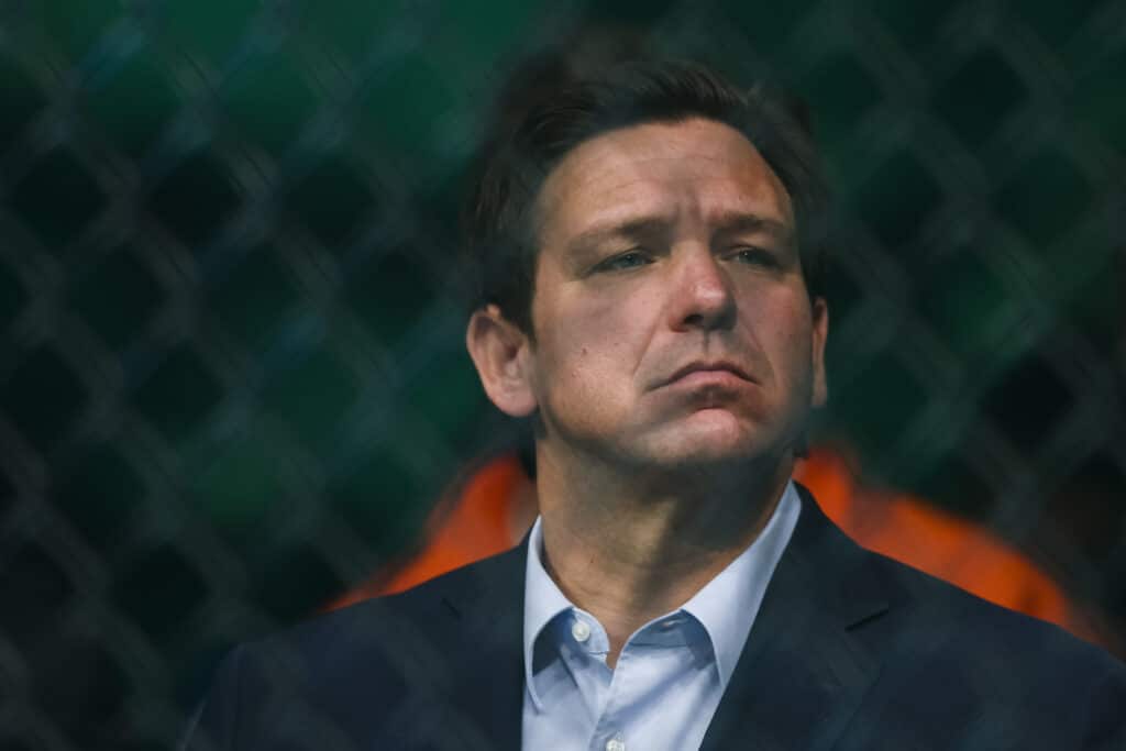 Ron DeSantis at a wrestling match