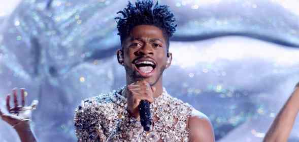 Lil Nas X performs at the 64th annual Grammy awards ceremony