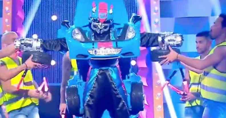 Drag queen Drag Sethlas transforms from a small car into a dancing queen during the second episode of Drag Race Espana season two