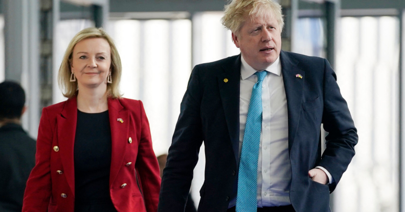 Liz Truss and Boris Johnson