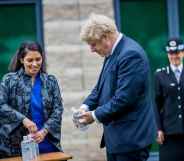 Prime minister Boris Johnson and home secretary Priti Patel.