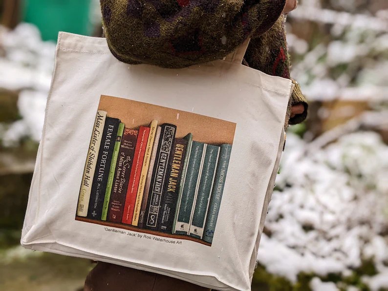 A Gentleman Jack tote bag. (Etsy/RooWaterhouseArt)