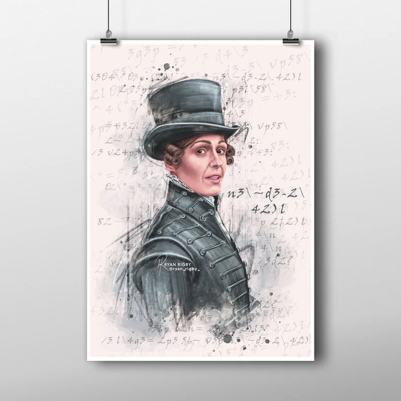 A print of Suranne Jones in Gentleman Jack. 