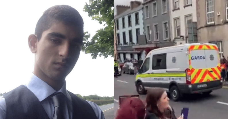 Yousef Palani / screengrab of a police van entering the court house