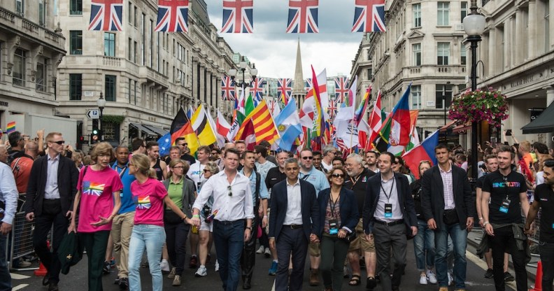 The parade at Pride in London, 2016