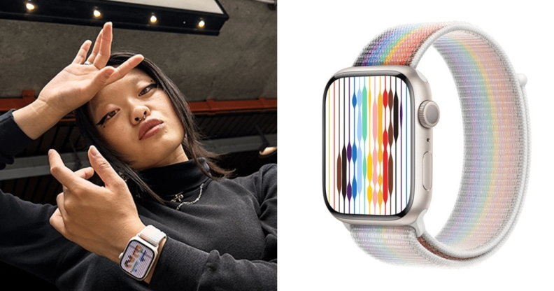 Apple has unveiled its rainbow-infused watch band to mark Pride Month.