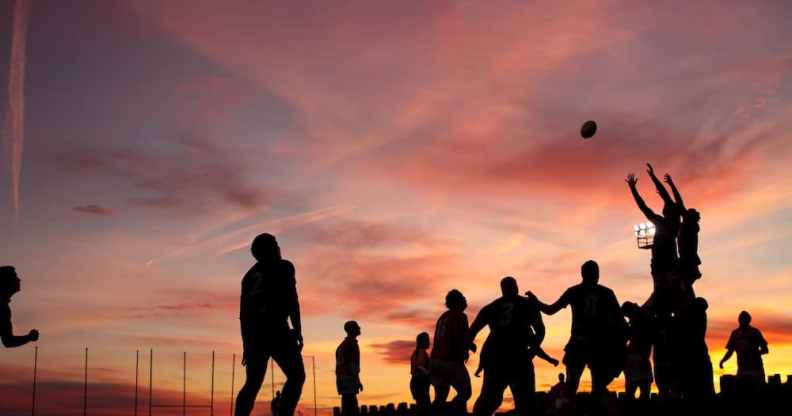 stock photo of a rugby team