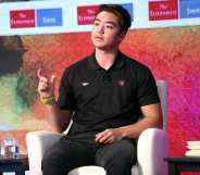 NCAA Division I swimmer Schuyler Bailar speaks on stage at the 2nd Annual Pride & Prejudice Summit at 10 on The Park on March 23, 2017 in New York City.