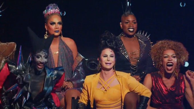 The Drag Race All Stars 7 queens sat watching a lip sync