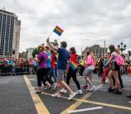 People take a part in Pride Parade in Dublin