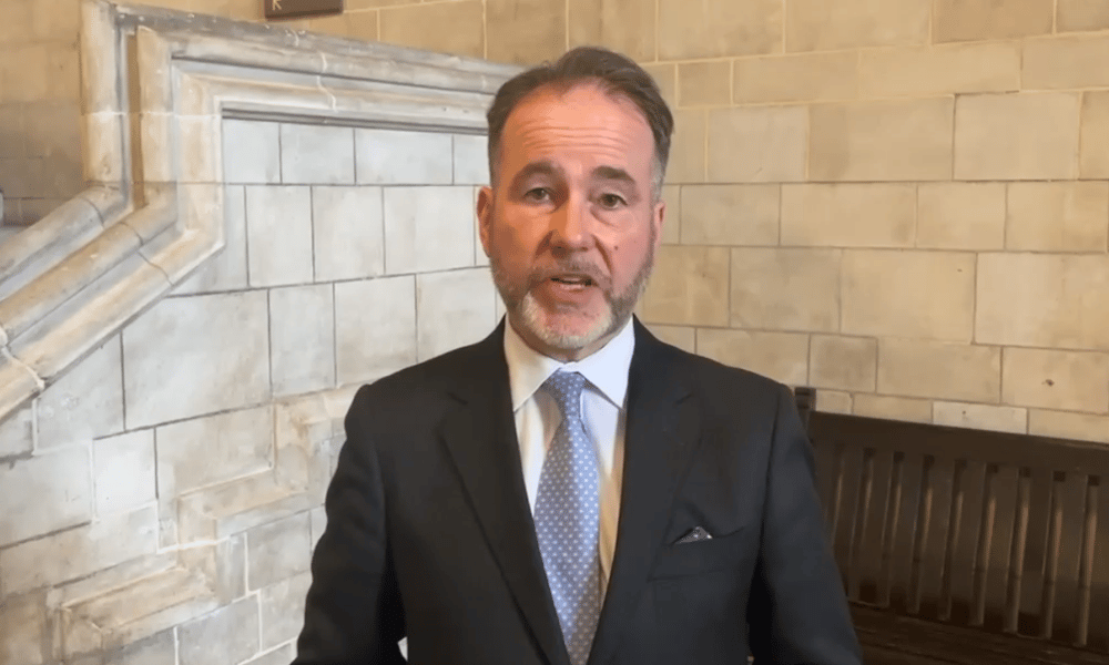 Chris Pincher MP speaks in Tamworth