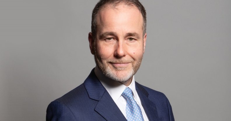 Chris Pincher posing for a parliamentary portrait.