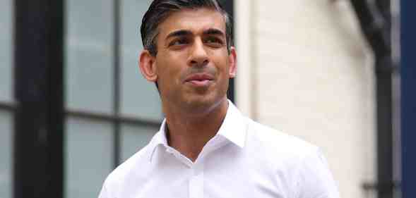 Rishi Sunak leaves his home