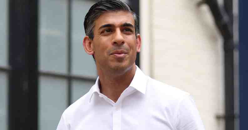 Rishi Sunak leaves his home