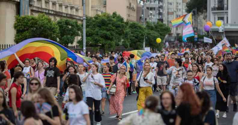 Thousands march in joyful Bucharest Pride parade ahead of proposed anti-'gay propaganda' bill