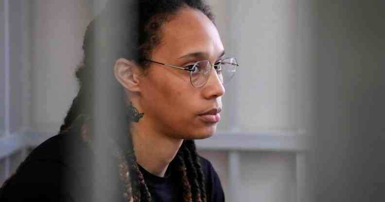 Brittney Griner sits in a prison cell