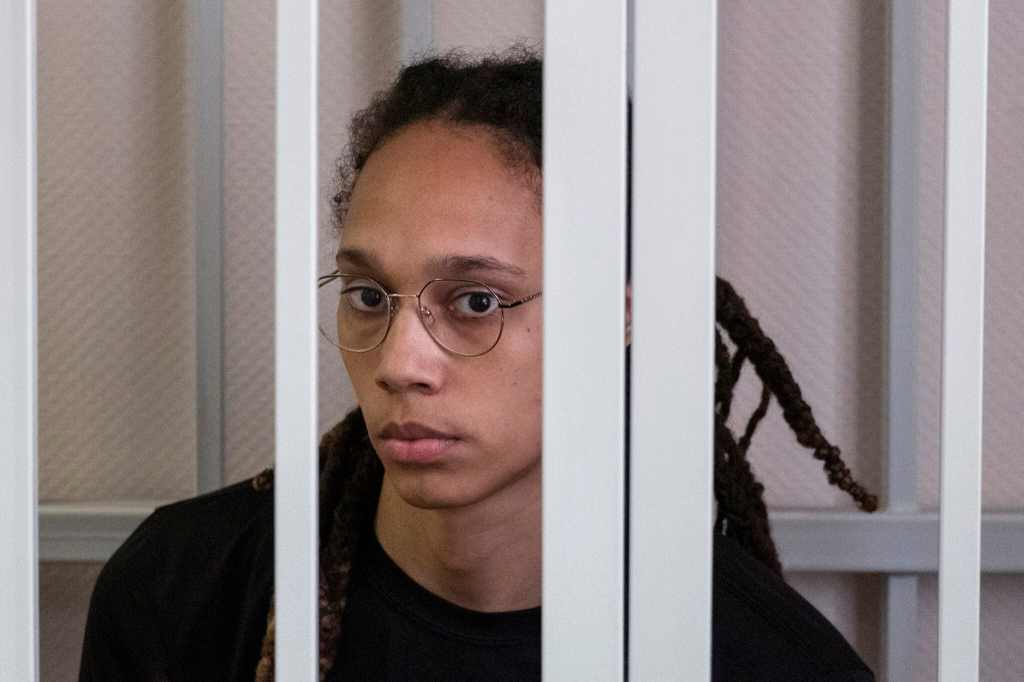 Brittney Griner in Russian court in Moscow, Russia