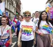 Scottish first minister Nicola Sturgeon at the 2018 Pride Parade