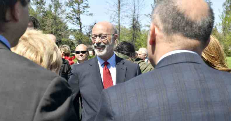 Governor Tom Wolf attends the ByHeart infant formula facility ribbon cutting