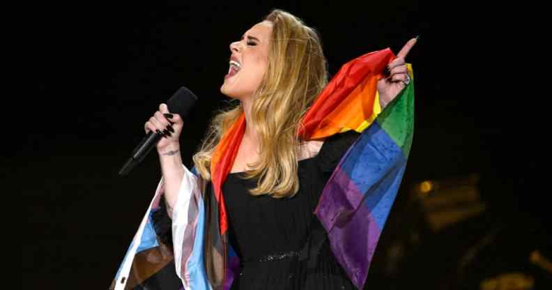 Adele performs on stage as American Express present BST Hyde Park in Hyde Park on July 02, 2022 in London, England.