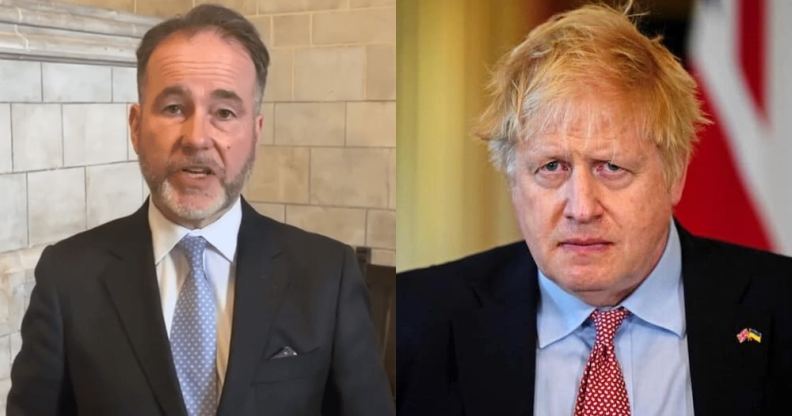 Chris Pincher (left) and Boris Johnson (right)