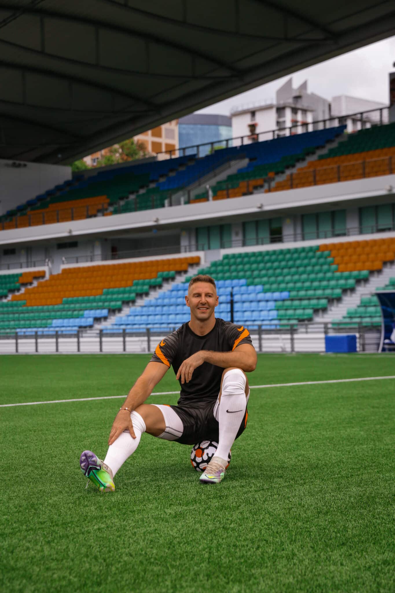 Thomas Beattie on the football pitch.