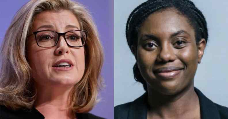 Headshots of Penny Mordaunt (L) and Kemi Badenoch