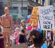 Yasmin Finney spoke at London Trans+ Pride and a placard reading: 'Gender? I don't know her'