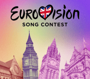 Buildings from around the UK with the Eurovision logo