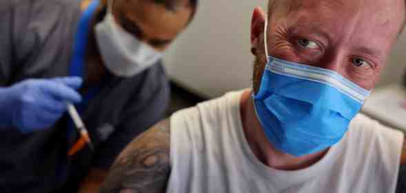 A man receives a monkeypox vaccine