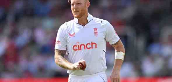 England captain Ben Stokes holds a cricket ball while playing a match